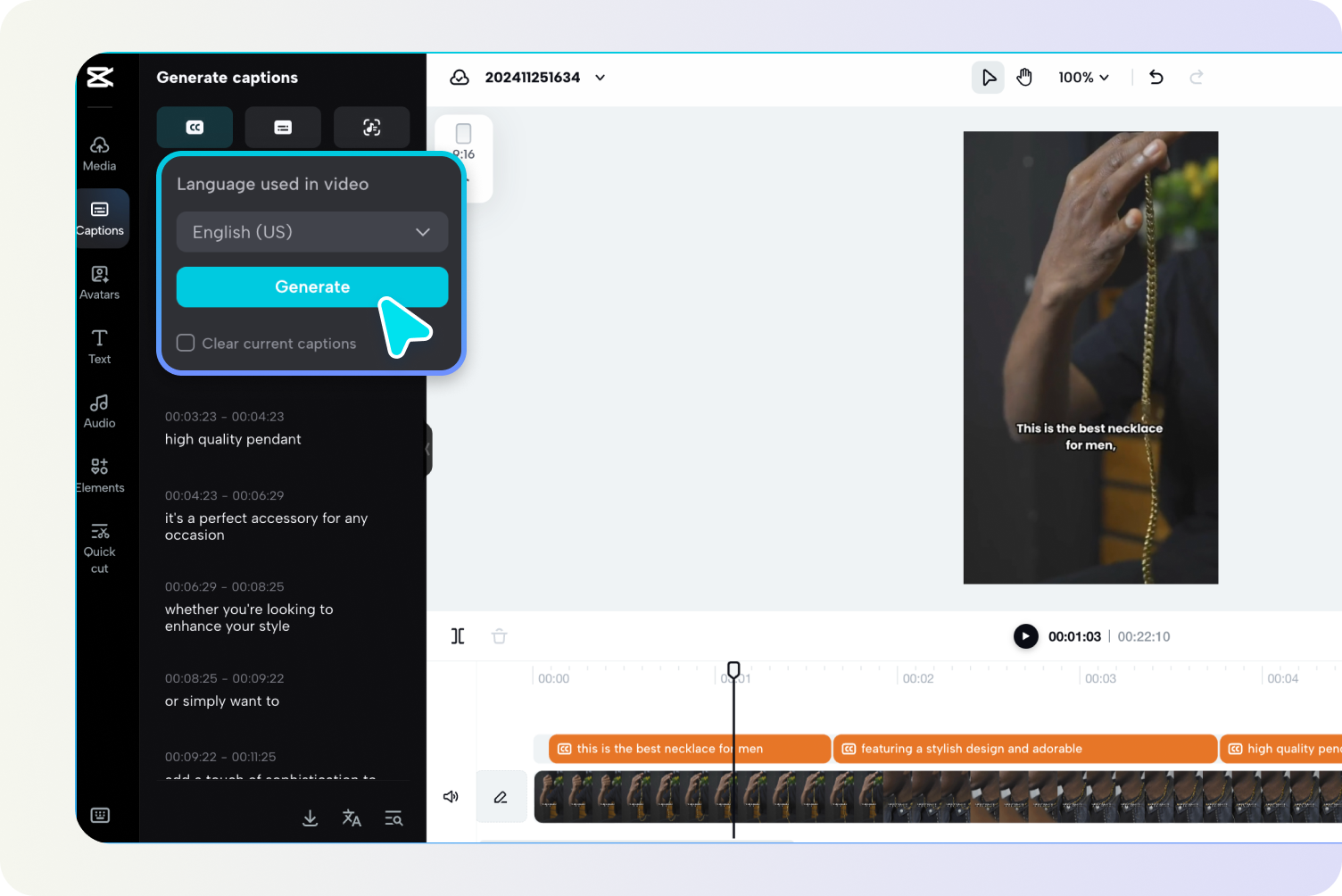 Generuj napisy online